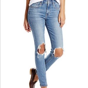 721 high rise ripped skinny jeans